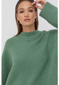 Samsoe & Samsoe - Samsoe Samsoe Sweter wełniany damski kolor zielony. Kolor: zielony. Materiał: wełna. Długość rękawa: długi rękaw. Długość: długie #3
