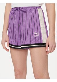 Puma Szorty sportowe T7 For The Fanbase 624345 Fioletowy Regular Fit. Kolor: fioletowy. Materiał: syntetyk