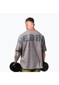 Koszulka treningowa męska NEBBIA Washed-Off Heavyweight No Shortcuts. Kolor: szary. Sport: fitness #2