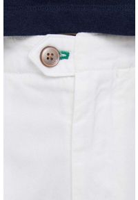 TOMMY HILFIGER - Tommy Hilfiger spodnie bawełniane x Shawn Mendes kolor biały szerokie high waist. Stan: podwyższony. Kolor: biały. Materiał: bawełna #4