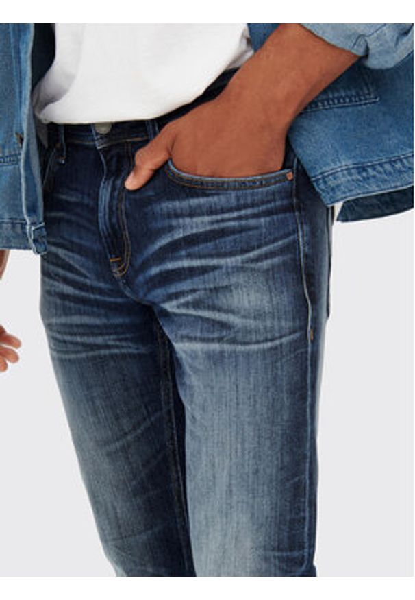 Only & Sons Jeansy Weft 22023251 Granatowy Regular Fit. Kolor: niebieski