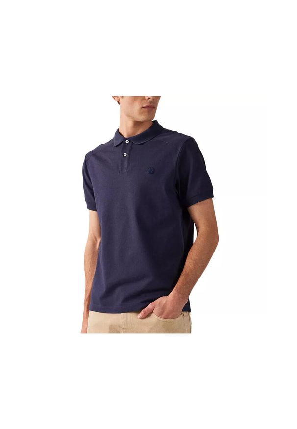 Jott - JOTT POLO ALVARO Niebieski. Typ kołnierza: polo. Kolor: niebieski. Materiał: tkanina