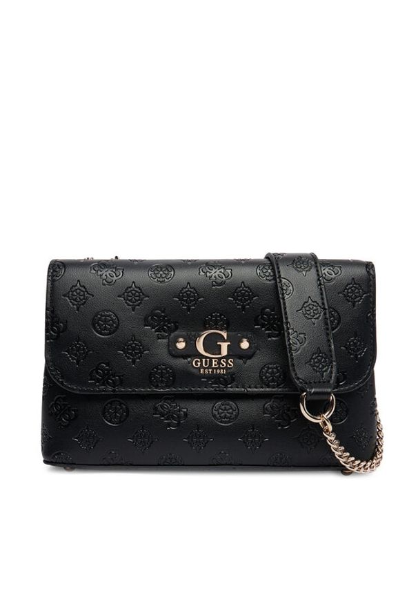 Guess Torebka Dita HWPD76 02210 Czarny. Kolor: czarny. Materiał: skórzane
