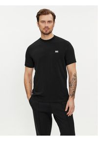 Karl Lagerfeld - KARL LAGERFELD T-Shirt 755022 542221 Czarny Regular Fit. Typ kołnierza: dekolt w karo. Kolor: czarny. Materiał: bawełna #1