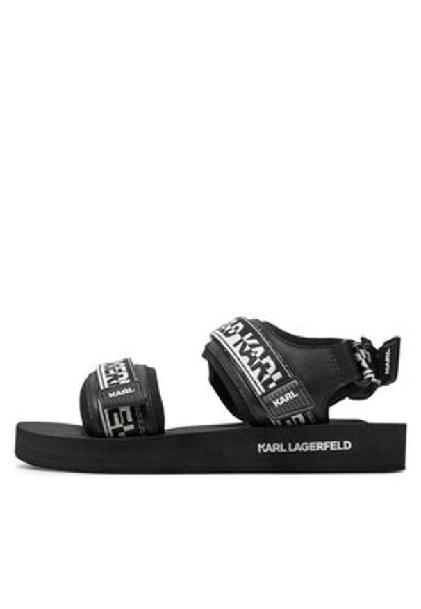Karl Lagerfeld - KARL LAGERFELD Sandały KL70511 Czarny. Kolor: czarny. Materiał: materiał