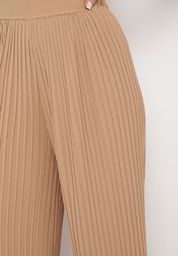 Born2be - Brązowe Spodnie Plisowane Szerokie z Wyższym Stanem Elirnasse. Stan: podwyższony. Kolor: brązowy #2