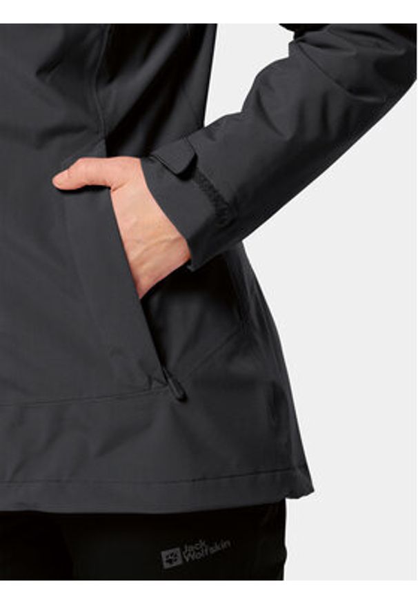Jack Wolfskin Kurtka outdoor Moonrise 3In1 Jkt 1115621 Czarny Regular Fit. Kolor: czarny. Materiał: syntetyk. Sport: outdoor