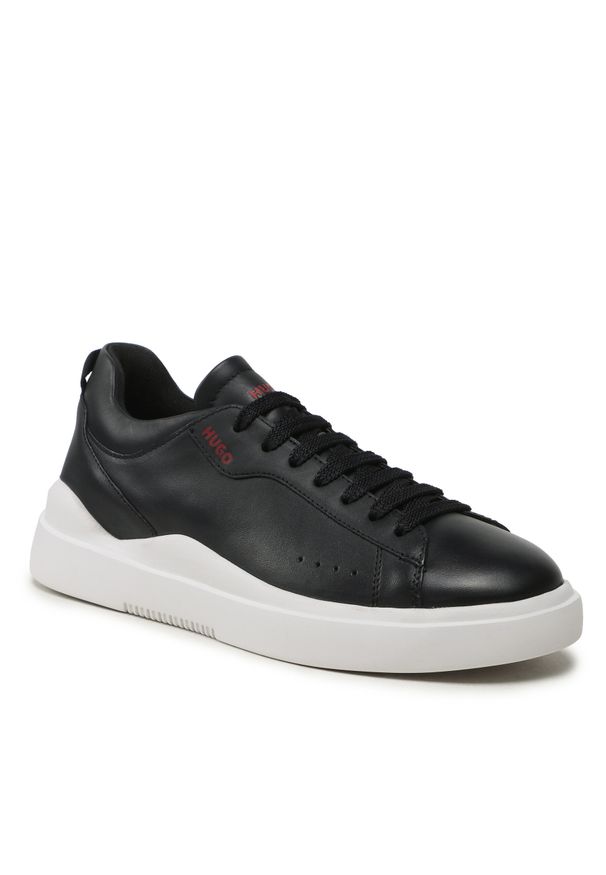 Sneakersy Hugo 50499261 Black 001. Kolor: czarny. Materiał: skóra