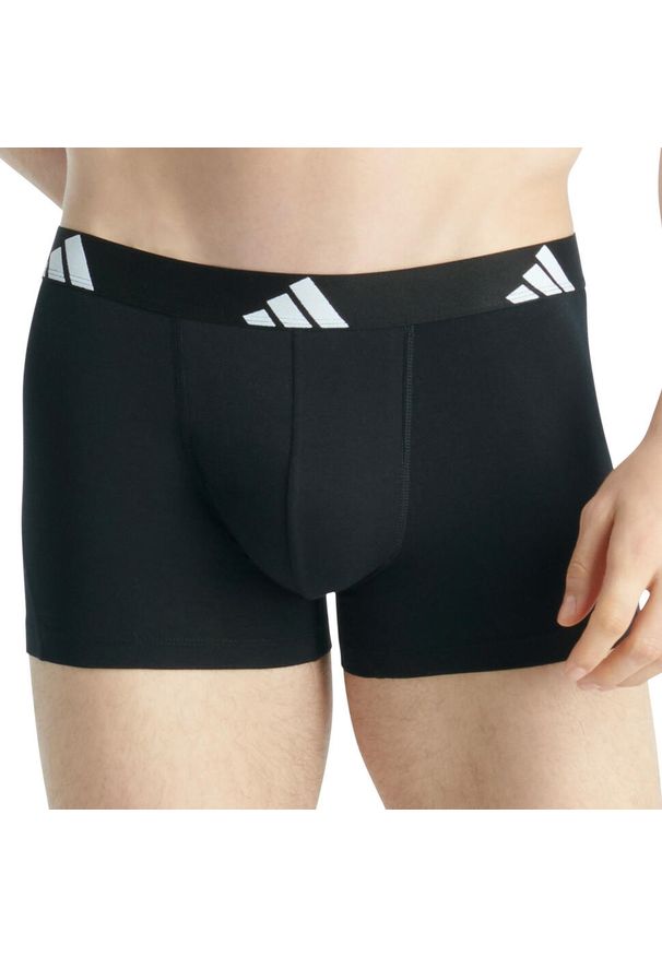 Adidas - Bokserki Active Flex Cotton 6 pak. Kolor: czarny. Materiał: bawełna, elastan