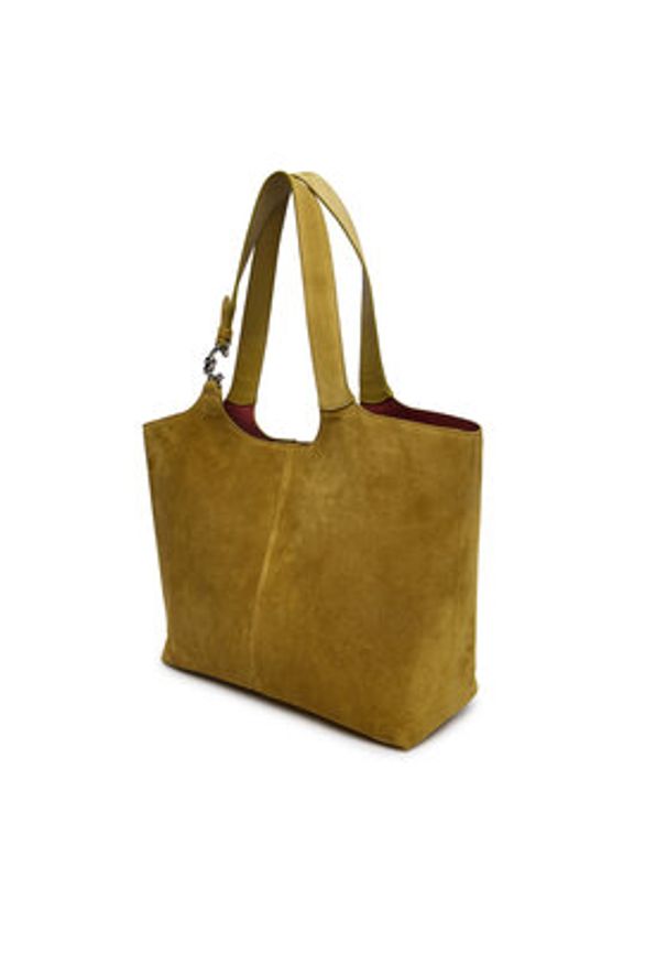 Coccinelle Torebka E1 THE 11 01 Khaki. Kolor: brązowy. Materiał: skórzane, zamszowe