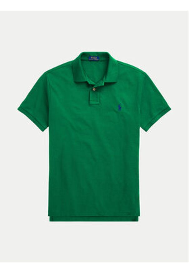 Polo Ralph Lauren Polo 710795080019 Zielony Slim Fit. Typ kołnierza: polo. Kolor: zielony. Materiał: bawełna
