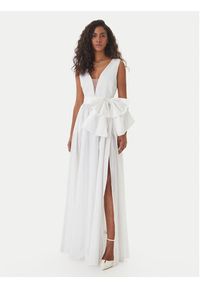 Fracomina Sukienka wieczorowa FQ26SD3009W83101 Biały Regular Fit. Kolor: biały. Materiał: syntetyk. Styl: wizytowy #3