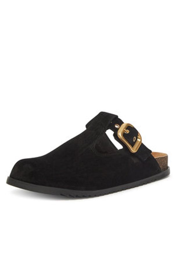 Gino Rossi Klapki EMERY-199 Czarny. Kolor: czarny. Materiał: zamsz, skóra