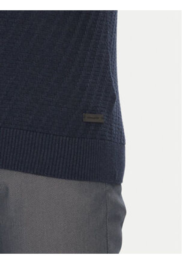 Pierre Cardin Polo C5 51314.5094 Granatowy Slim Fit. Typ kołnierza: polo. Kolor: niebieski. Materiał: wiskoza, bawełna