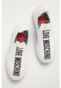 Love Moschino - Buty. Nosek buta: okrągły. Kolor: biały. Materiał: guma. Obcas: na platformie #3
