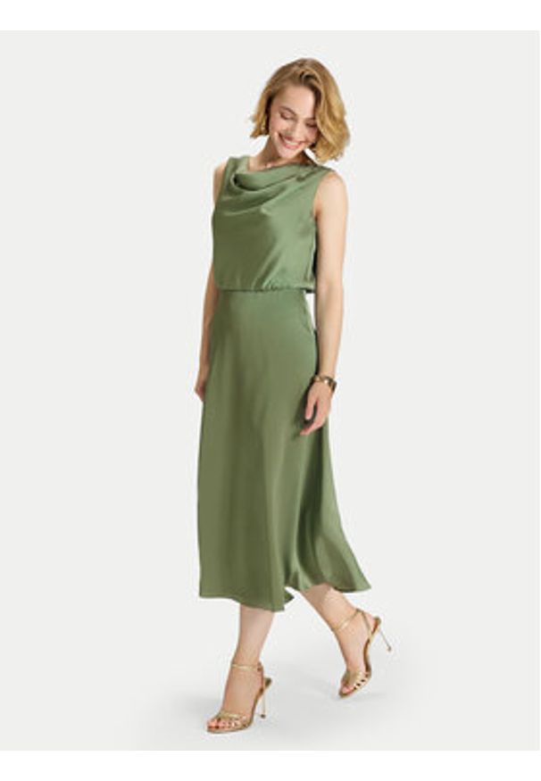 Swing Sukienka koktajlowa 5AK04900 Zielony Regular Fit. Kolor: zielony. Materiał: syntetyk. Styl: wizytowy