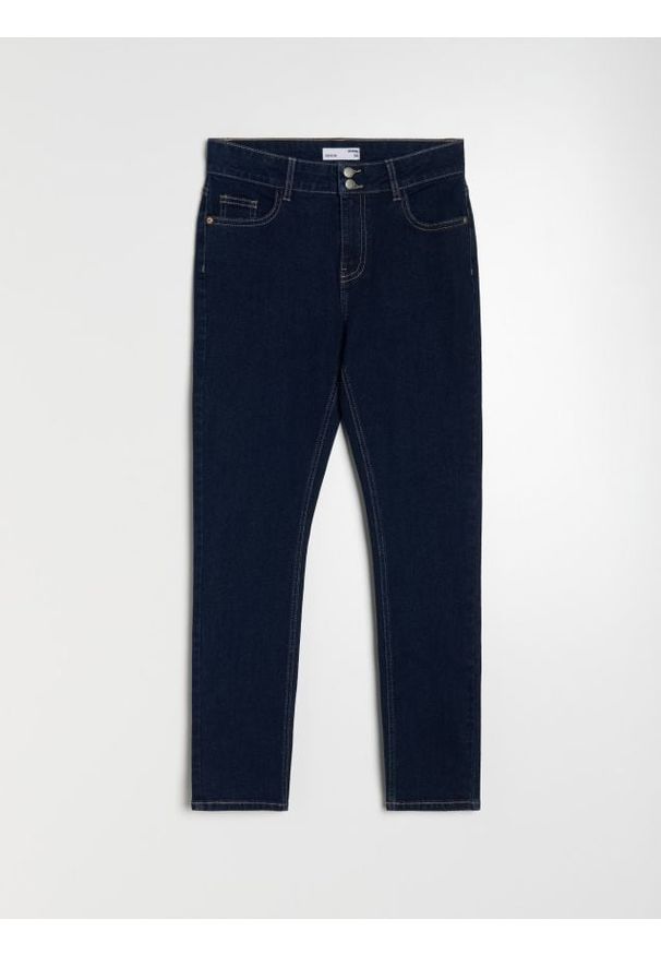 Sinsay - Jeansy skinny - niebieski. Kolor: niebieski