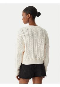 Tommy Jeans Sweter Intarsia Flag Badge DW0DW22317 Kremowy Regular Fit. Kolor: kremowy. Materiał: bawełna #2