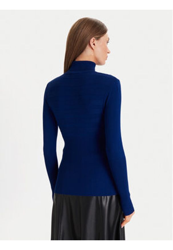 Morgan Golf 132-MENTOS.M Niebieski Slim Fit. Typ kołnierza: golf. Kolor: niebieski. Materiał: wiskoza