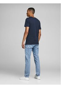 Jack & Jones - Jack&Jones T-Shirt Corp 12151955 Granatowy Slim Fit. Kolor: niebieski. Materiał: bawełna