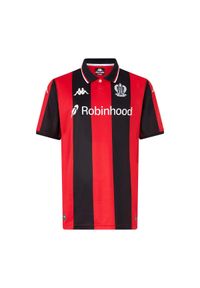 Kappa - Koszulka domowa dziecięca OGC Nice 2025/26. Kolor: czerwony. Sport: piłka nożna