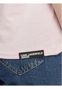 Karl Lagerfeld Jeans T-Shirt A1W17031 Różowy jasny Regular Fit. Kolor: różowy. Materiał: bawełna #3