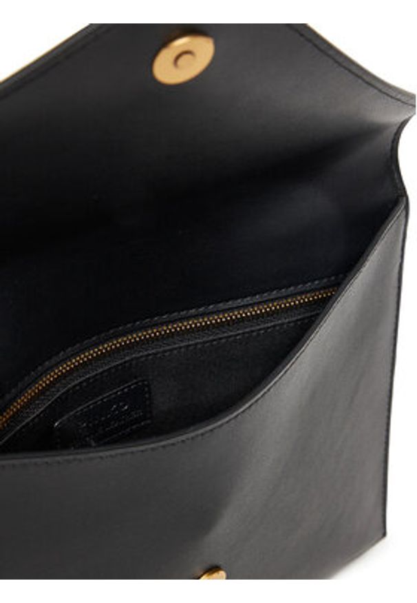 Pinko - PINKO Torebka Flat Purse Handle AI 25-26 PCPL104820 A0F1 Czarny. Kolor: czarny. Materiał: skórzane