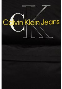 Calvin Klein Jeans plecak męski kolor czarny duży z nadrukiem. Kolor: czarny. Materiał: włókno, materiał. Wzór: nadruk