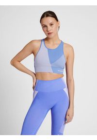 Damski bezszwowy biustonosz sportowy Hummel MT Unite. Kolor: niebieski. Styl: sportowy #2