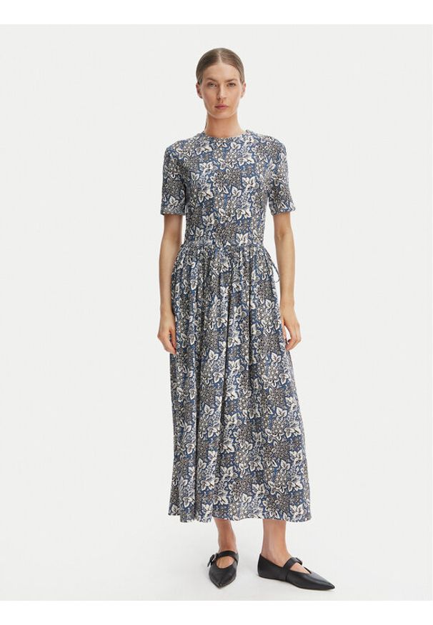 Weekend Max Mara Sukienka letnia Fascino 2615621012 Niebieski Regular Fit. Kolor: niebieski. Materiał: bawełna. Sezon: lato