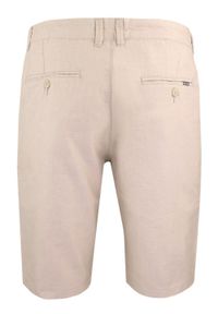 Bawełniane Męskie Krótkie Spodenki (Szorty) - Pako Jeans - Beż. Kolor: wielokolorowy, beżowy, brązowy. Materiał: bawełna. Długość: krótkie. Sezon: lato. Styl: klasyczny