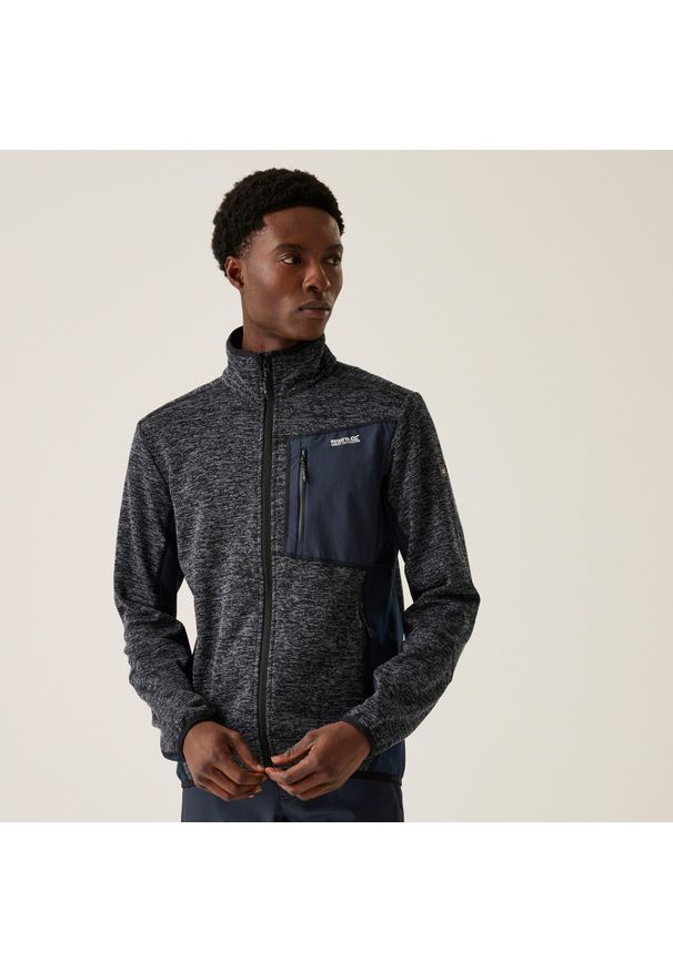 Regatta - Baslinn Męski polar turystyczny. Kolor: niebieski. Materiał: polar. Sport: turystyka piesza