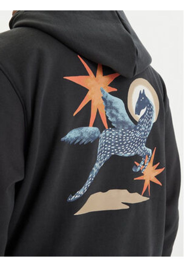 RVCA Bluza Pegasus EVYSF00137 Czarny Boxy Fit. Kolor: czarny. Materiał: bawełna
