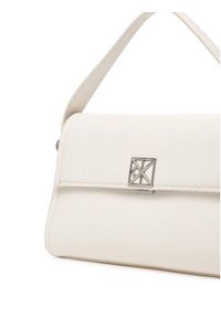Calvin Klein Torebka Emblem Hw Pebble Shoulder Bag 25 LV04F3425G Biały. Kolor: biały. Materiał: skórzane #5