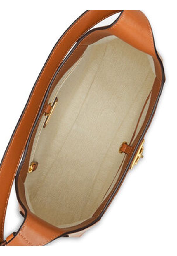 Lauren Ralph Lauren - LAUREN RALPH LAUREN Torebka Large Tanner Shoulder Bag 431956790001 Brązowy. Kolor: brązowy. Materiał: skórzane