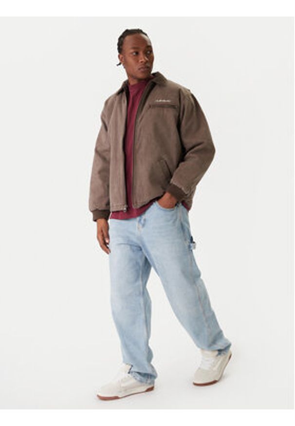 Quiksilver Kurtka jeansowa Shaper Pad EQYJK04174 Brązowy Regular Fit. Kolor: brązowy. Materiał: bawełna