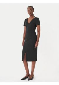 Hugo - HUGO Sukienka koktajlowa Kalamara-3 50533641 Czarny Slim Fit. Kolor: czarny. Materiał: syntetyk. Styl: wizytowy #1
