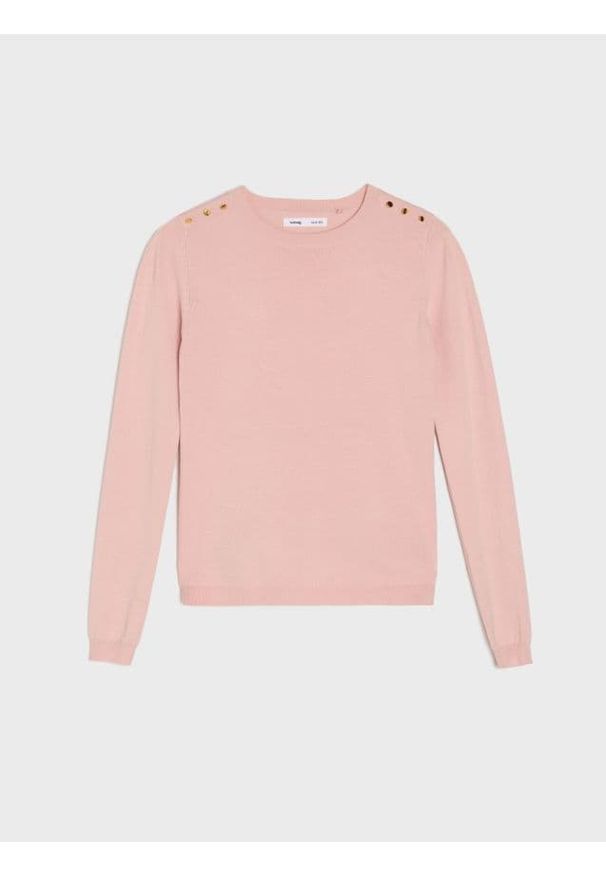 Sinsay - Wiskozowy sweter - różowy. Kolor: różowy. Materiał: wiskoza