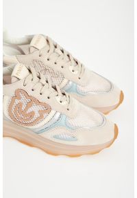 Pinko - Sneakersy damskie skórzane PINKO. Materiał: skóra #4