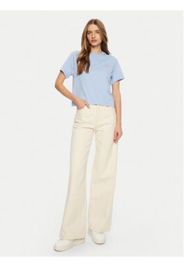 Guess Jeans T-Shirt W4YI05 K8HM0 Niebieski Regular Fit. Kolor: niebieski. Materiał: bawełna