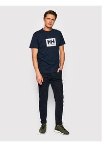 Helly Hansen T-Shirt Box 53285 Granatowy Regular Fit. Kolor: niebieski. Materiał: bawełna #3
