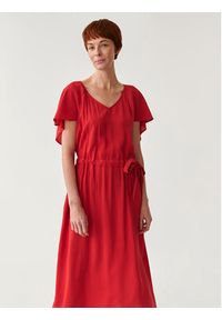Tatuum Sukienka codzienna Osta T2214.192 Czerwony Regular Fit. Okazja: na co dzień. Kolor: czerwony. Materiał: wiskoza. Typ sukienki: proste. Styl: casual #3