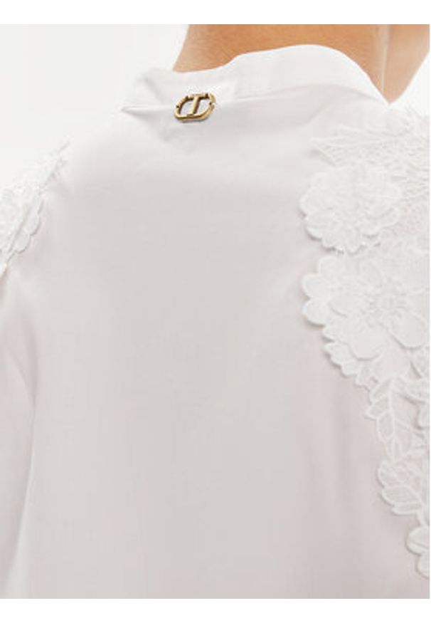 TwinSet - TWINSET Bluzka 241TT2284 Biały Regular Fit. Kolor: biały. Materiał: bawełna