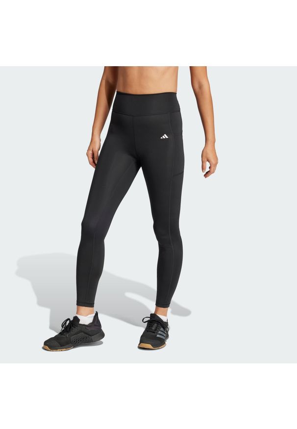 Adidas - Legginsy Optime Stash 7/8. Kolor: czarny. Technologia: ClimaCool (Adidas). Sport: fitness