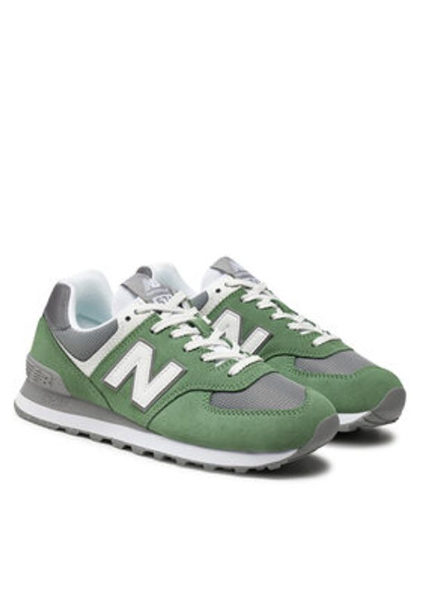 New Balance Sneakersy U574ESA Zielony. Kolor: zielony. Materiał: zamsz, skóra. Model: New Balance 574