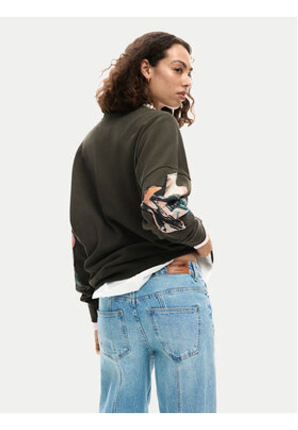 Desigual Bluza Evelyn 26SWSK16 Szary Regular Fit. Kolor: szary. Materiał: bawełna