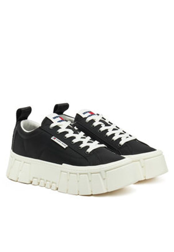 Tommy Jeans Trampki EN0EN02793 Czarny. Kolor: czarny. Materiał: materiał