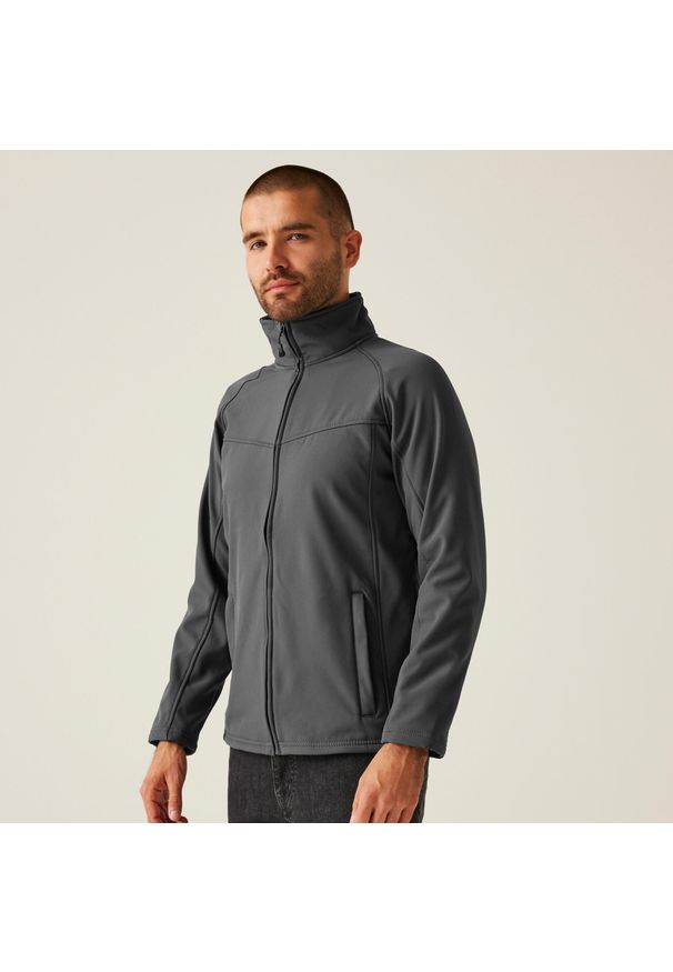 Regatta - Męska kurtka softshell Uproar. Kolor: szary. Materiał: softshell. Sport: turystyka piesza