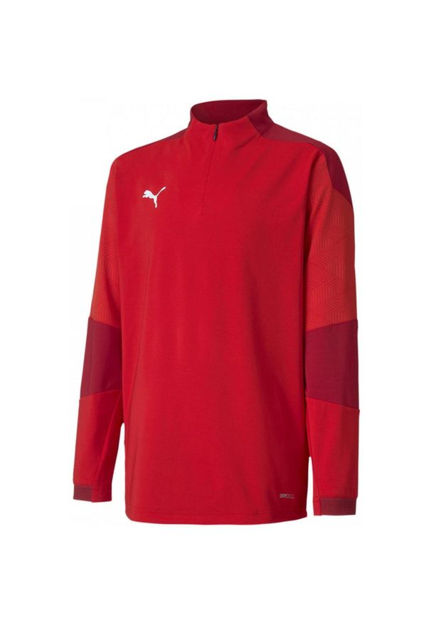 Puma Final21 Dziecięca Bluza - Oddychająca i Zrównoważona. Kolor: czerwony. Materiał: poliester