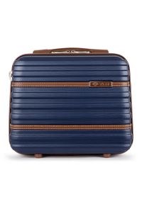 Solier - Kuferek podróżny mały ABS STL957 granatowy. Kolor: niebieski. Materiał: materiał #1